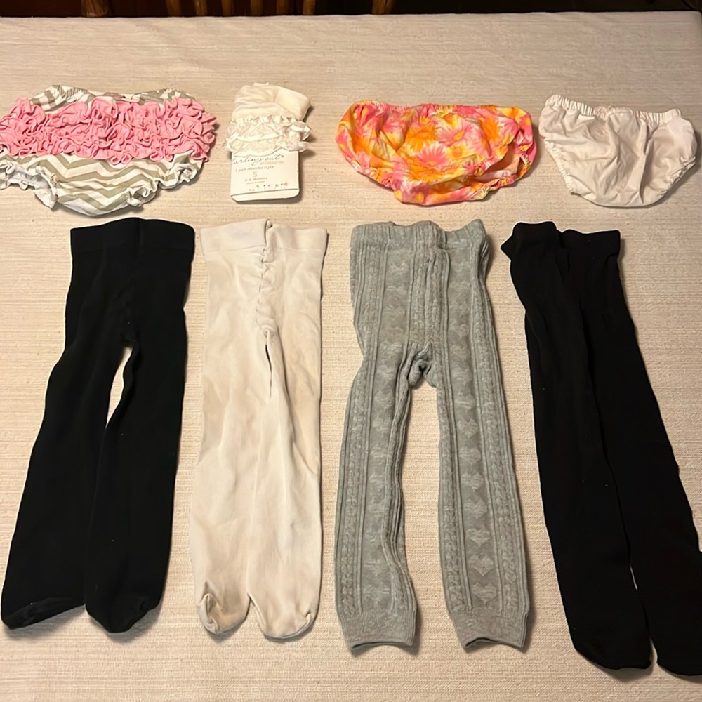 Infant and toddler tights and bloomers bundle